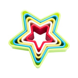 cookies, toast, fruit, star shapped cutter 5 sizes /pc