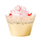 cupcake sleeves gold rose