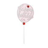 Jewelled Balloon with stars happy birthday set